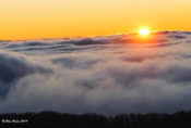 Sunrise at Bear Mountain over the valley fog, Highland County, VA